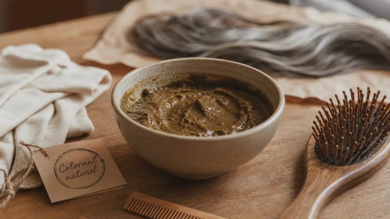 Colorant pour cheveux naturel couvrant les blancs, sans agresser le cuir chevelu