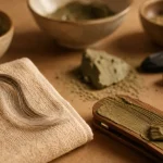 Coloration végétale cheveux blancs : mèche blanche et pâte végétale au pinceau