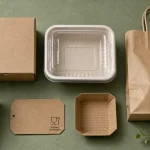 Emballage écologique alimentaire en kraft, carton et PLA