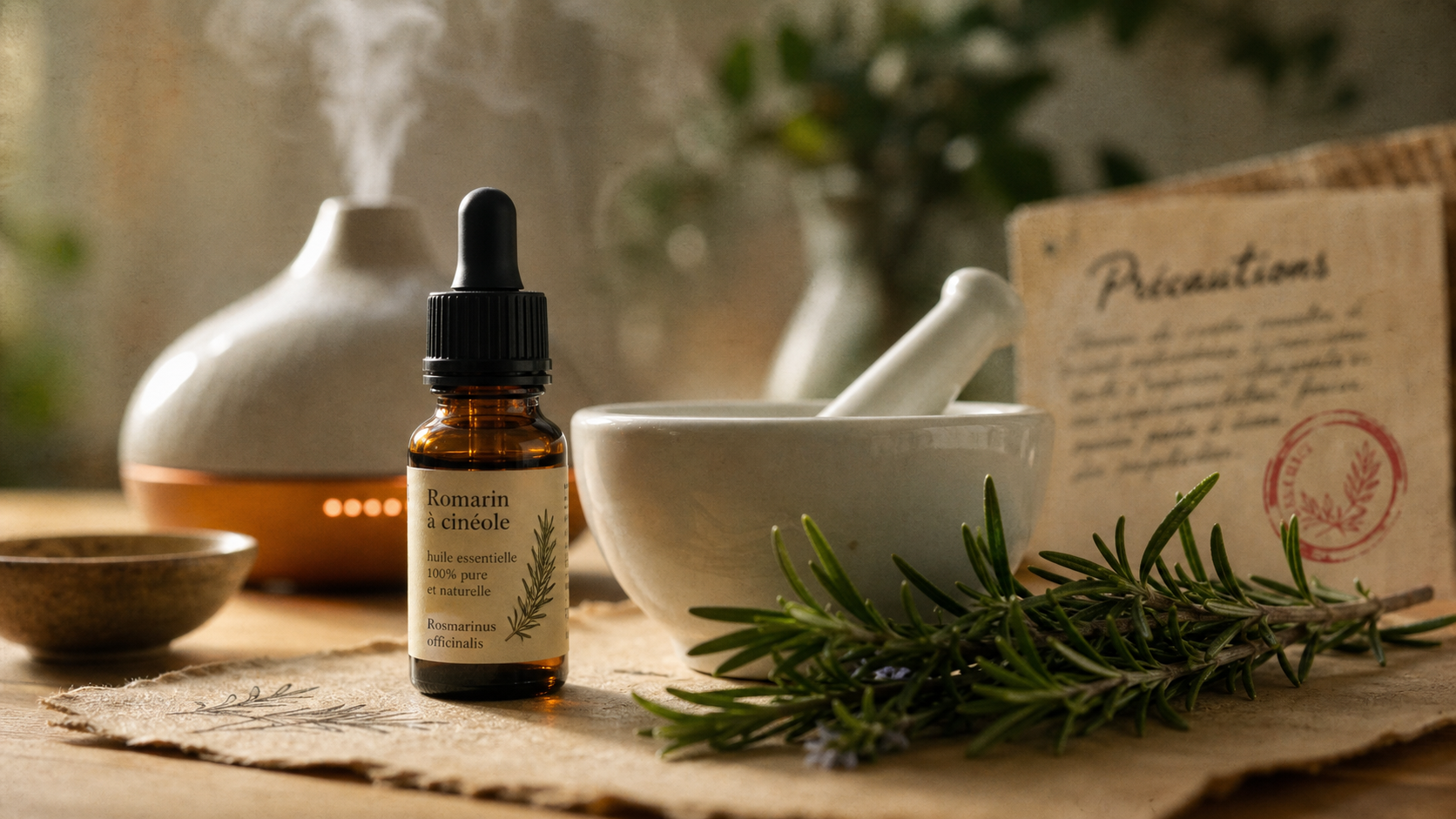 Romarin à cinéole bienfaits : huile essentielle pour la respiration