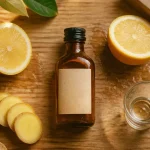 Shot de gingembre bio : bouteille ambrée, gingembre frais et qualité