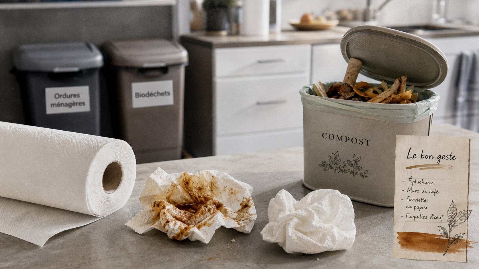 Sopalin recyclable : choix poubelle jaune, compost ou ordures ménagères