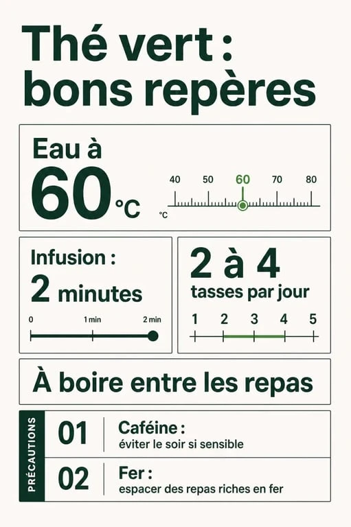 Thé vert bienfaits : préparation, dosage et précautions