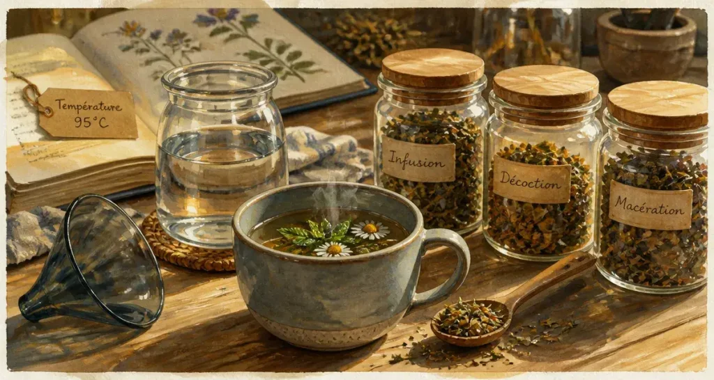 Infusion aux plantes : guide complet des méthodes, dosages et bienfaits naturels