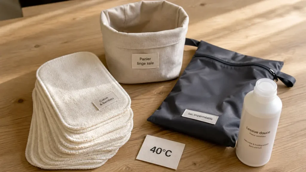 Papier toilette réutilisable : 40 °C, sac dédié et matières à vérifier
