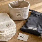 papier toilettes reutilisable 40°C : kit lessive et sac dédié