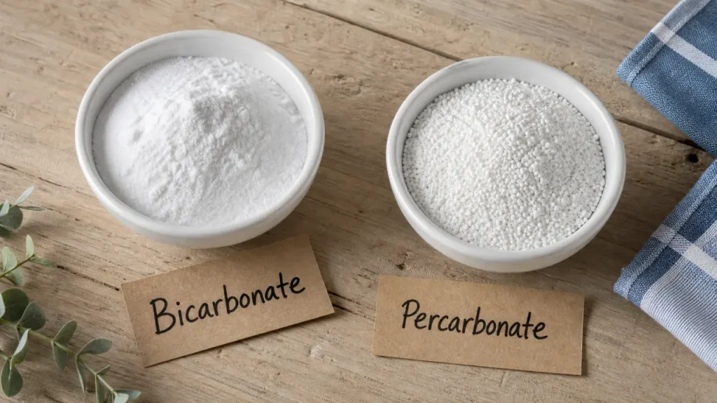 Percarbonate ou bicarbonate de soude : le bon choix selon le linge, les odeurs et les joints