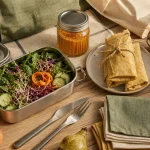 Pique nique zéro déchet : boîtes réutilisables sans emballage, bento inox et bocaux en verre
