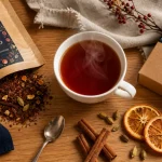 Thé de noël bio avec épices et agrumes, en boîte cadeau