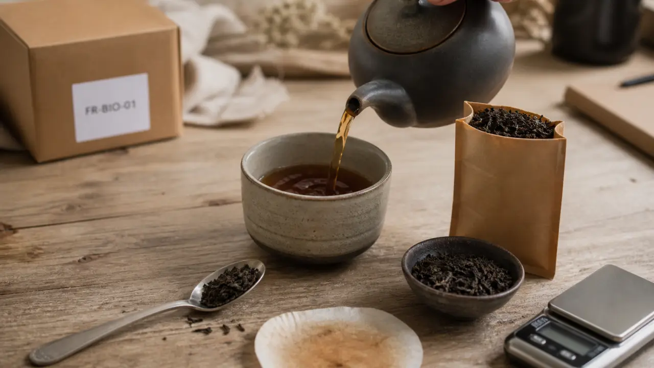 Thé noir bio : dosage précis, origines et infusion en tasse