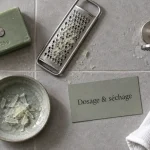 Distributeur savon solide, dosage et séchage sur porte-savon
