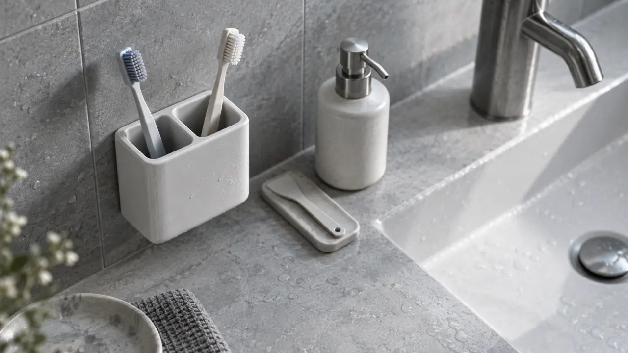Porte brosse à dents mural en céramique pour séchage rapide