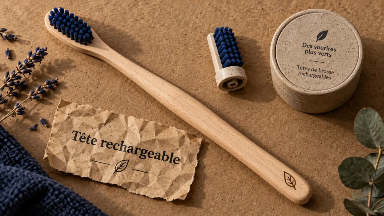 Brosse à dents écologique et tête rechargeable