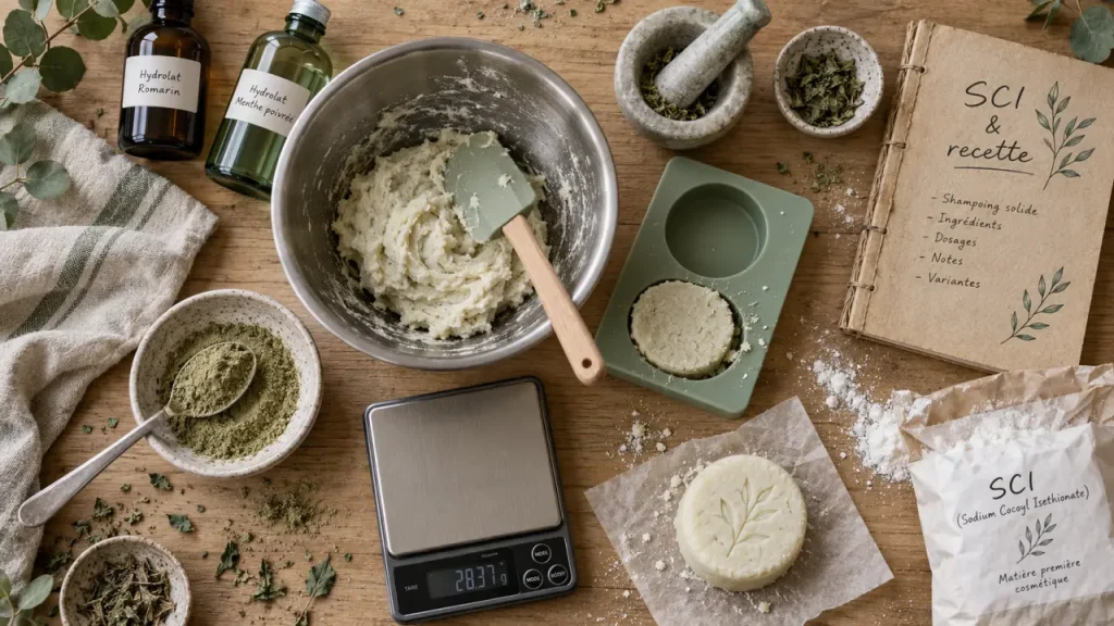 Fabriquer un shampoing solide maison : 95 g, 3 jours de séchage et une barre qui ne s’émiette pas