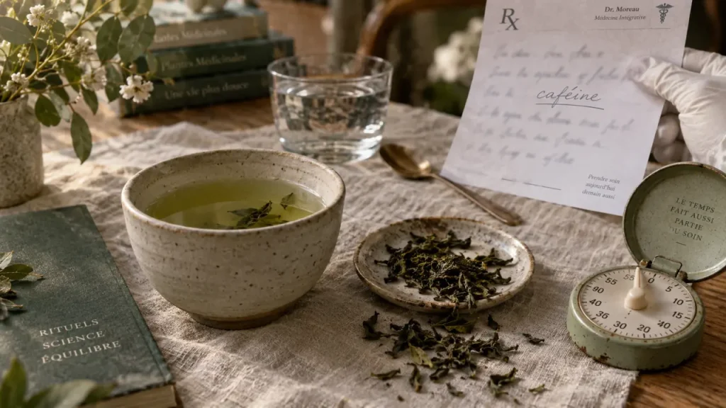 Thé vert et grossesse : modération, caféine et deux heures d’écart avec les repas