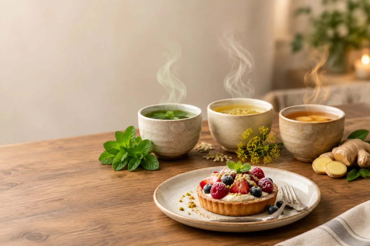 Tisane après repas : menthe, fenouil ou gingembre ?