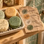yves rocher shampoing solide Douceur Nutrition Pureté Brillance sur porte-savon